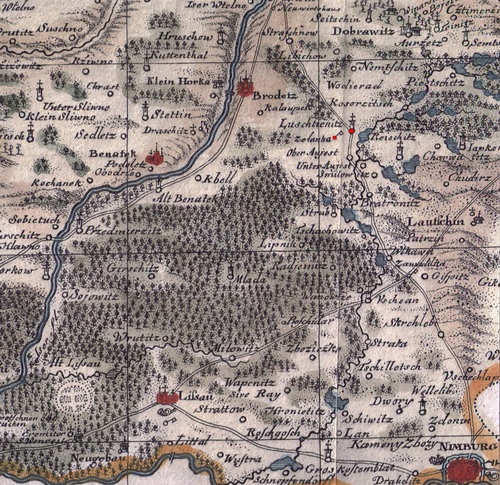 Dojní Pojizeří na podrobné mapě Bolevského kraje vytištěné na podkladech Wielandovy zmenšené Müllerovy mapy Čech (1970)